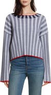 Elizabeth and James Campbell Stripe Merino Wool Blend Sweater