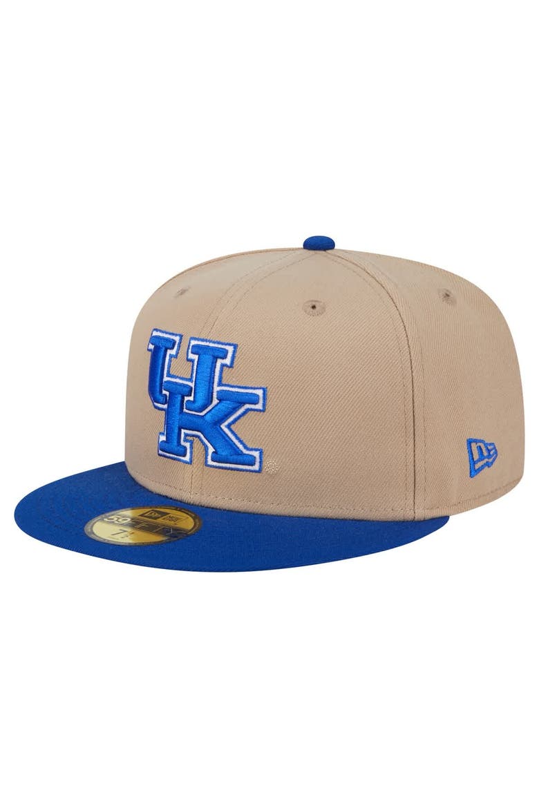Men's New Era  Khaki Kentucky Wildcats Two-Tone 59FIFTY Fitted Hat, Main, color, Khaki