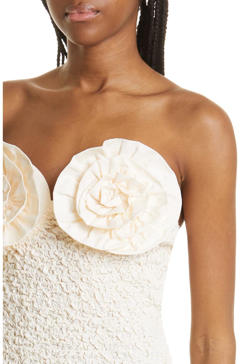 Mona Organic Cotton Strapless Dress, Alternate, color, CREAM