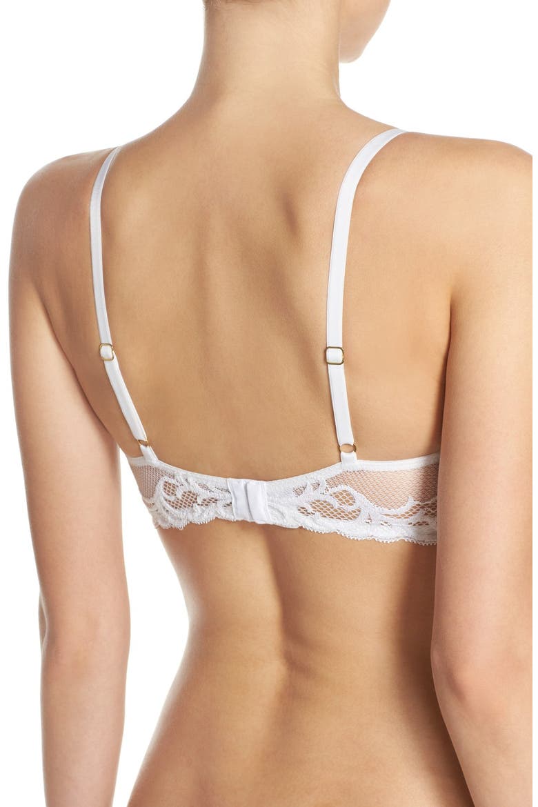 Feathers Plunge T-Shirt Basics Bra, Alternate, color, WHITE