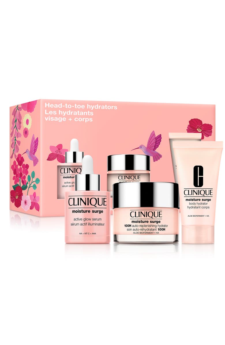 Clinique Head-to-Toe Hydrators 3-Piece Skincare Set $101 Value, Main, color, 