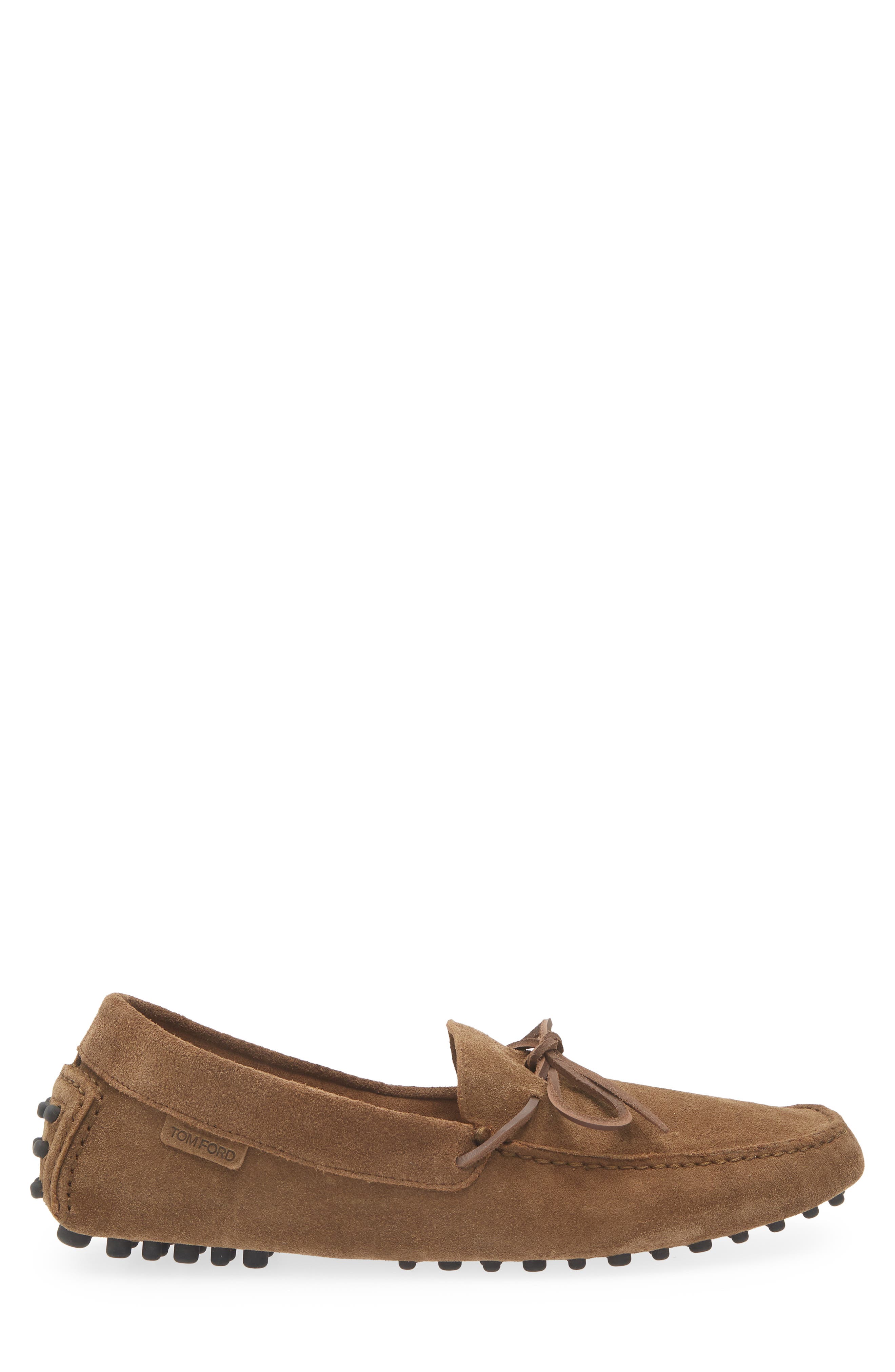 TOM FORD Suede Driving Shoe, Alternate, color, Dark Taupe