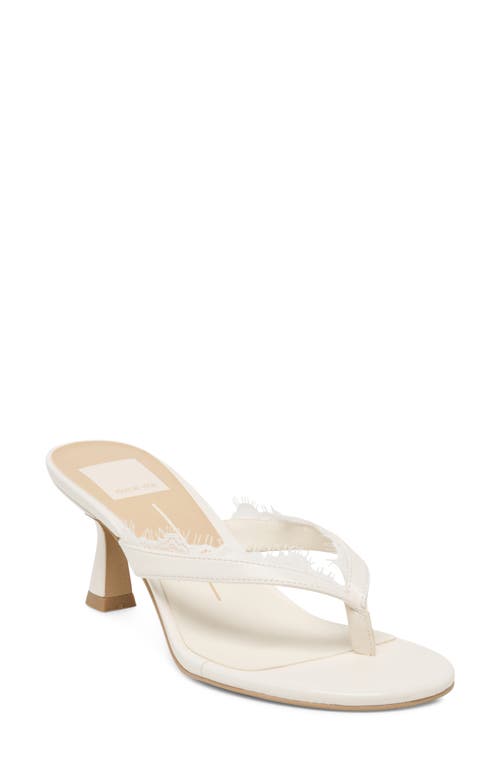 Dolce Vita Daksie Lace Trim Sandal in True White Leather at Nordstrom, Size 11