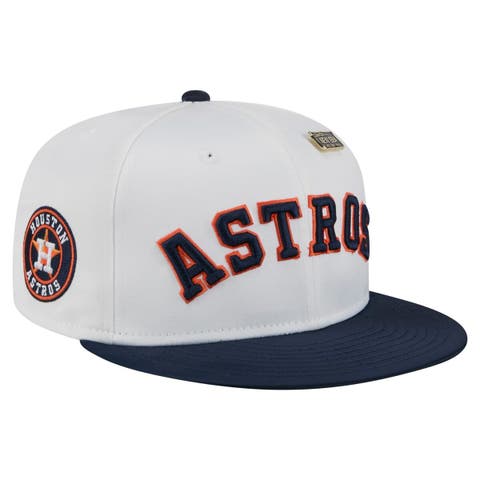 Men's New Era White/Navy Houston Astros Satin 59FIFTY Fitted Hat