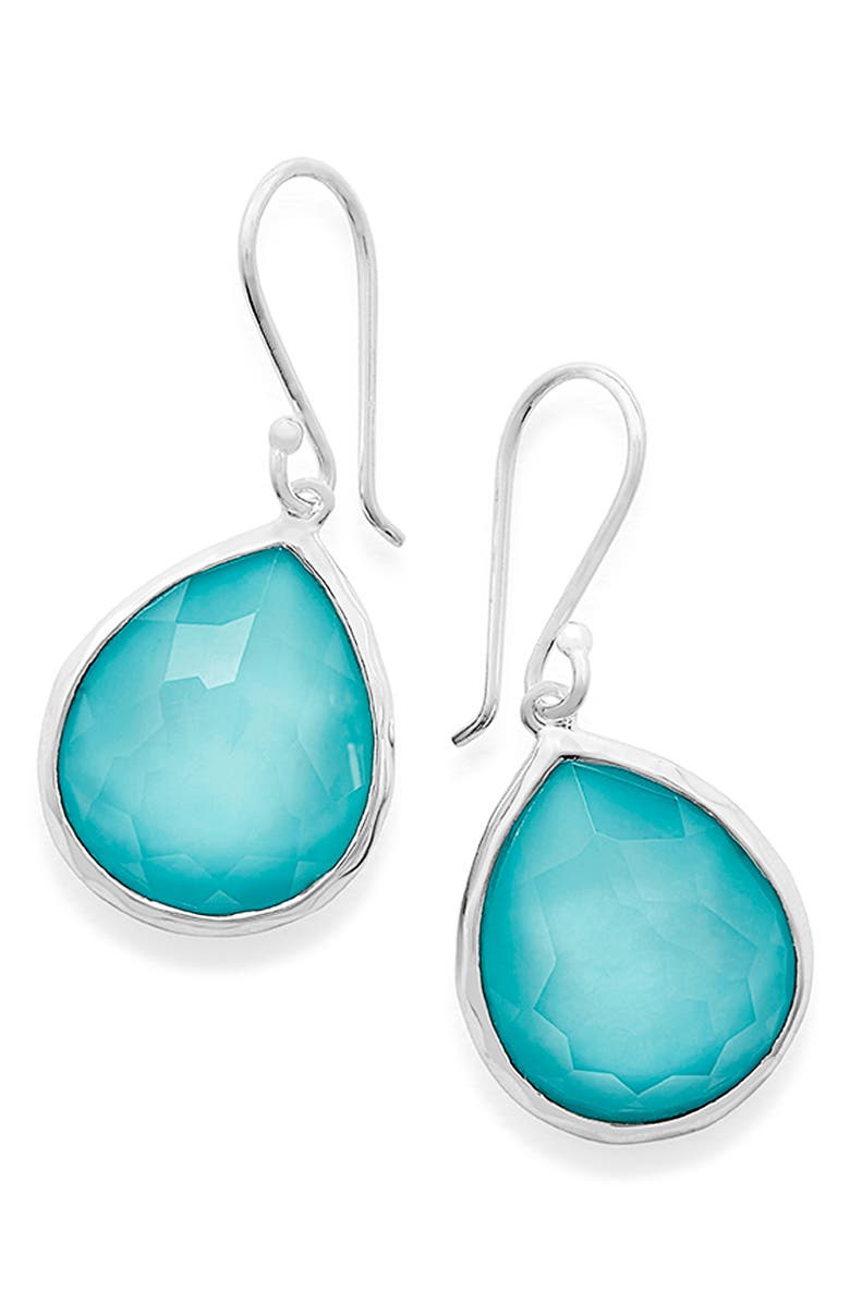 Ippolita Gemstone Teardrop Earrings, Main, color, Silver