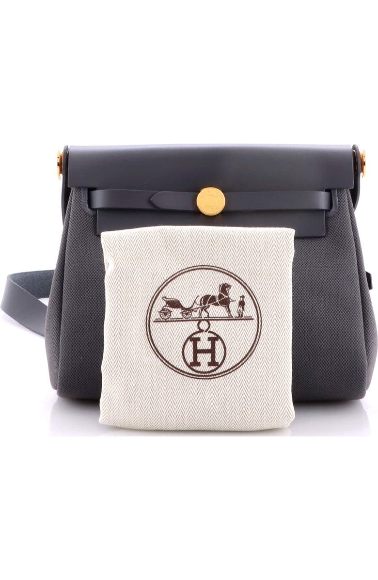 Pre-Owned Hermes Herbag Zip Toile and Leather 20, Alternate, color, Gris Misty