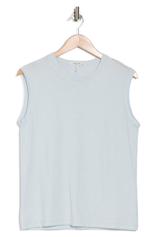 Rag & Bone Juliet Ruched Sleeveless Cotton T-shirt In Neutral