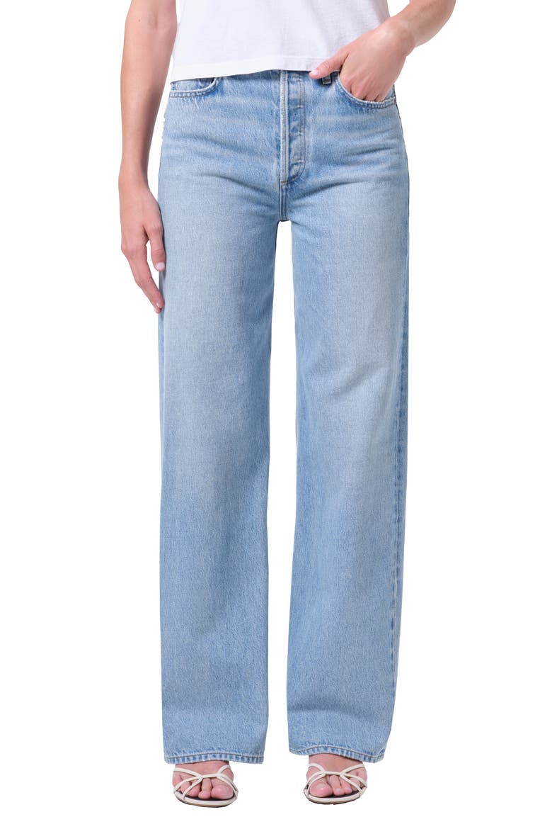 Ren High Waist Wide Leg Jeans, Main, color, ORTEN MED INDIGO