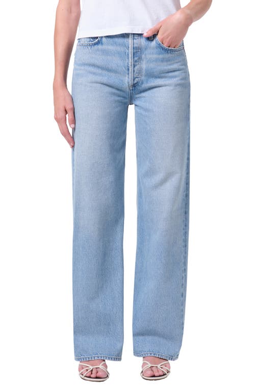 Agolde Ren High Waist Wide Leg Jeans In Blue