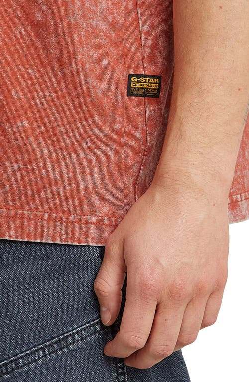 G-star Acid Wash Boxy Fit Organic Cotton Pocket T-shirt In Red