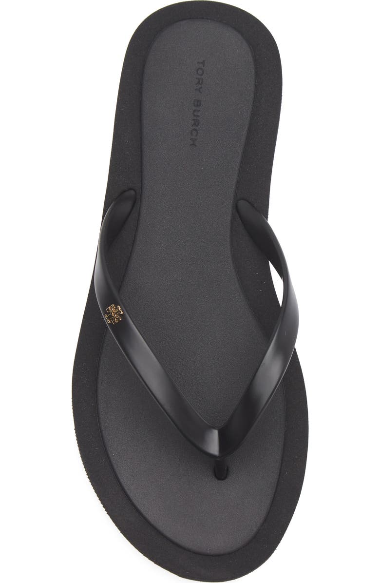 Tory Burch Kira Flip Flop, Alternate, color, Perfect Black / Gold