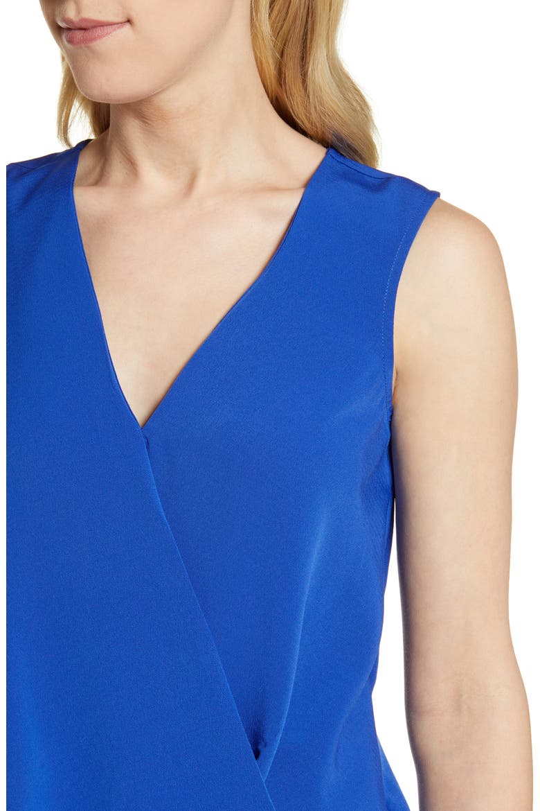 Mira Surplice Tank Top, Alternate, color, CLASSIC BLUE