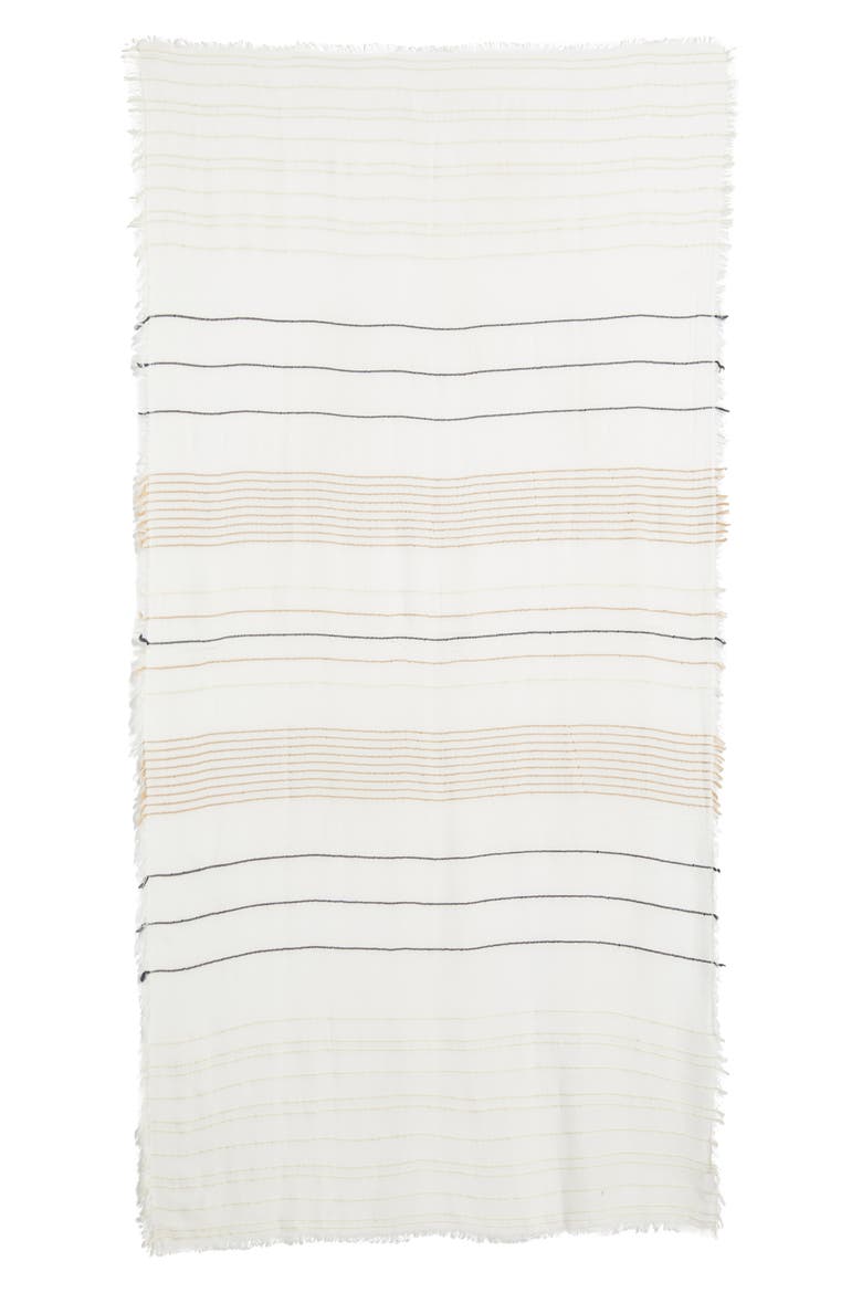 Striped Long Scarf, Alternate, color, IVORY MULTI