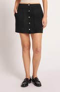 matty m. Button Front Suede Skirt