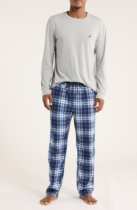 Cozy Fleece T-Shirt & Plaid Pajama Pants Set