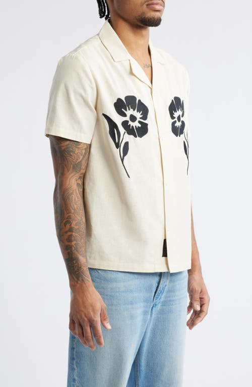 Native Youth Revere Collar Embroidered Shirt In Neutral