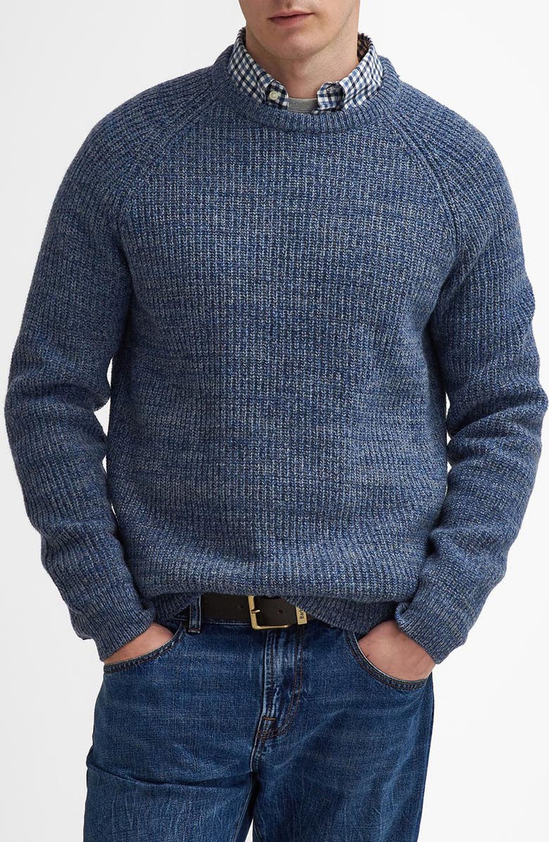 Barbour Horseford Wool Sweater, Main, color, River Blue