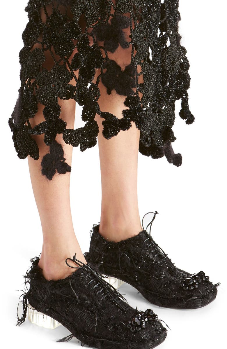 Simone Rocha Metallic Crochet Skirt, Alternate, color,