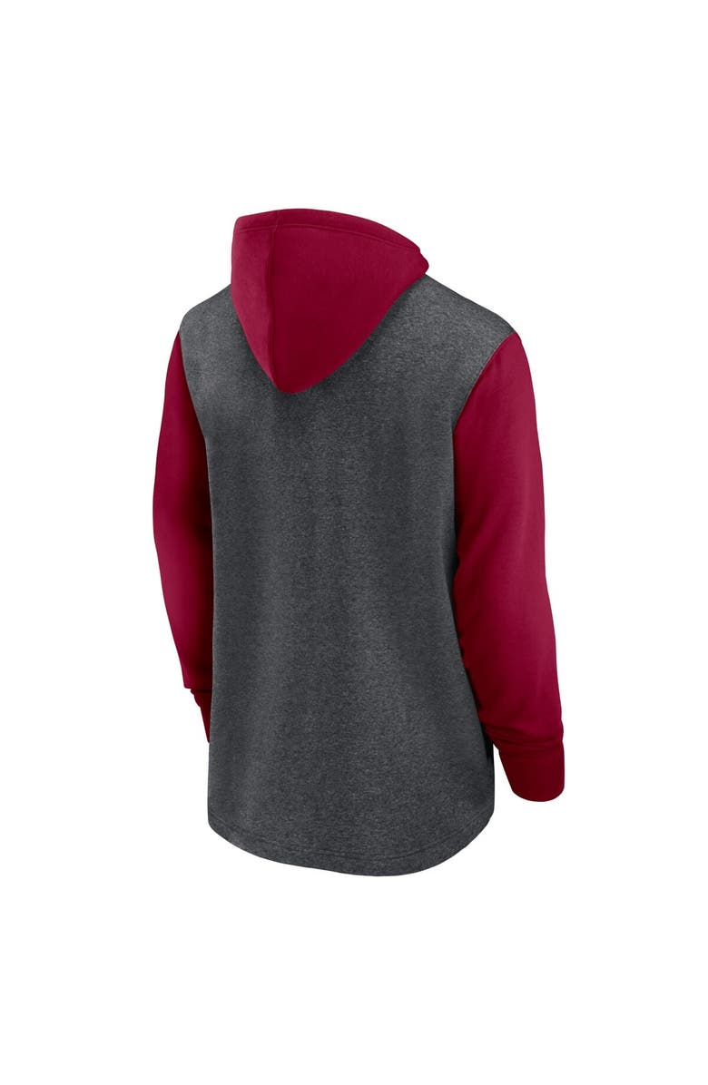 Nike Men's Nike Heathered Charcoal/Burgundy Washington Commanders Surrey Legacy Pullover Hoodie, Alternate, color, Heather Charcoal