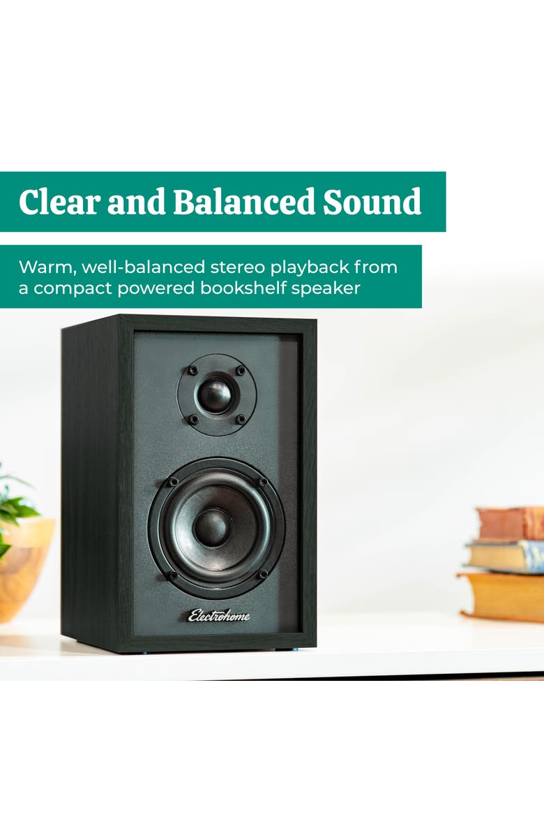 Berkeley 2.0 Stereo Powered Bluetooth Bookshelf Speakers, Alternate, color, Black