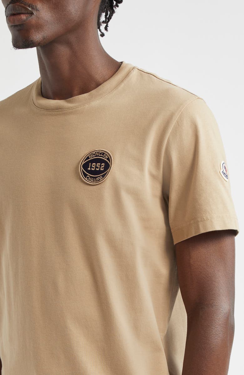 Moncler Embroidered Logo Cotton T-Shirt, Alternate, color, 