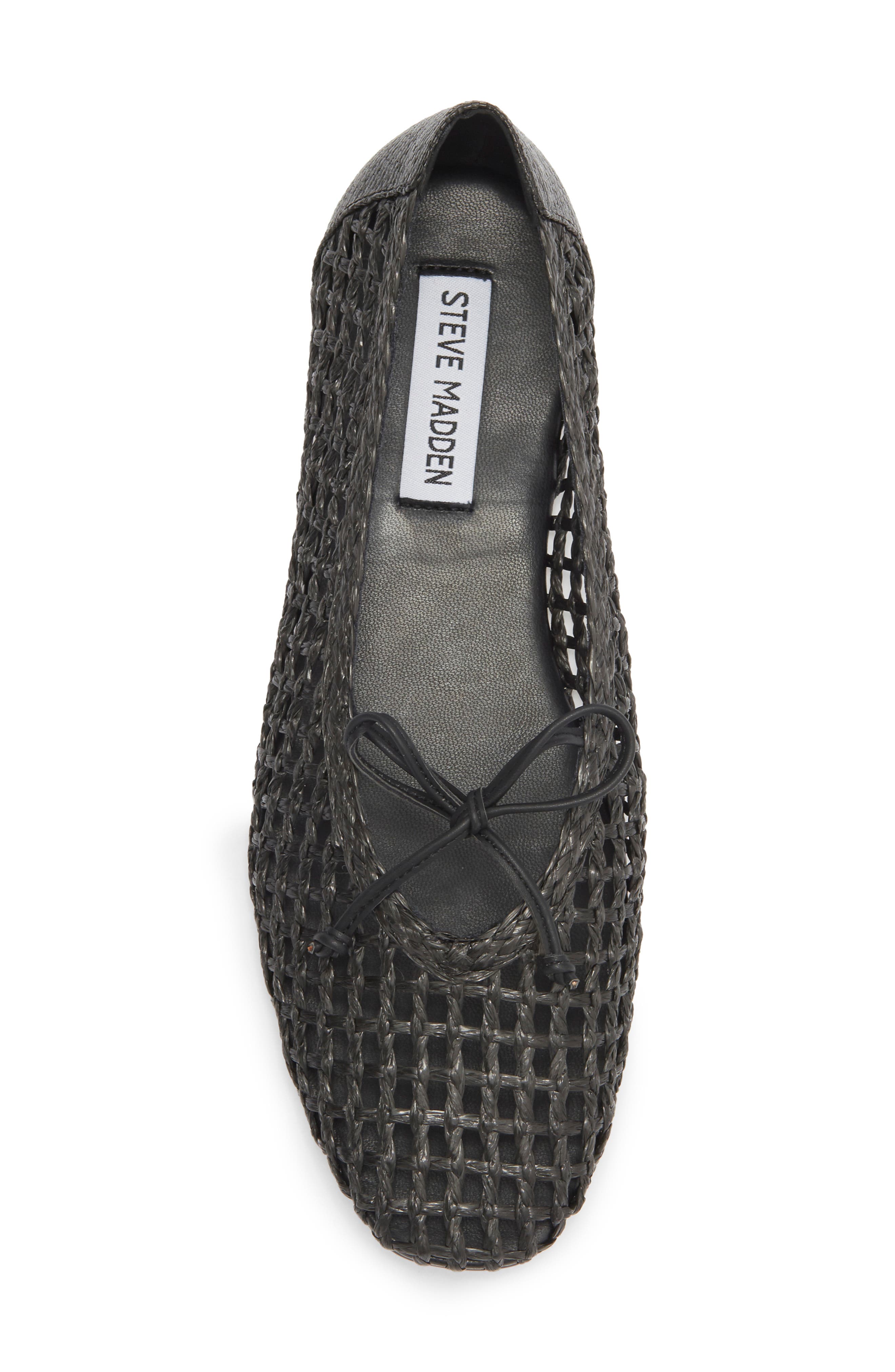 Steve Madden Leelo Woven Flat, Alternate, color, Black
