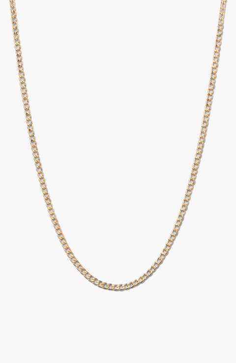 Flat Curb Chain Necklace