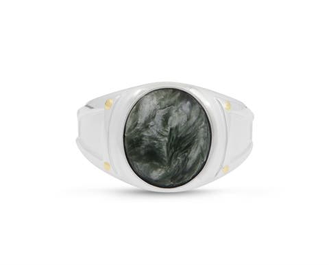 Seraphinite Iconic Sterling Silver Men Signet Ring
