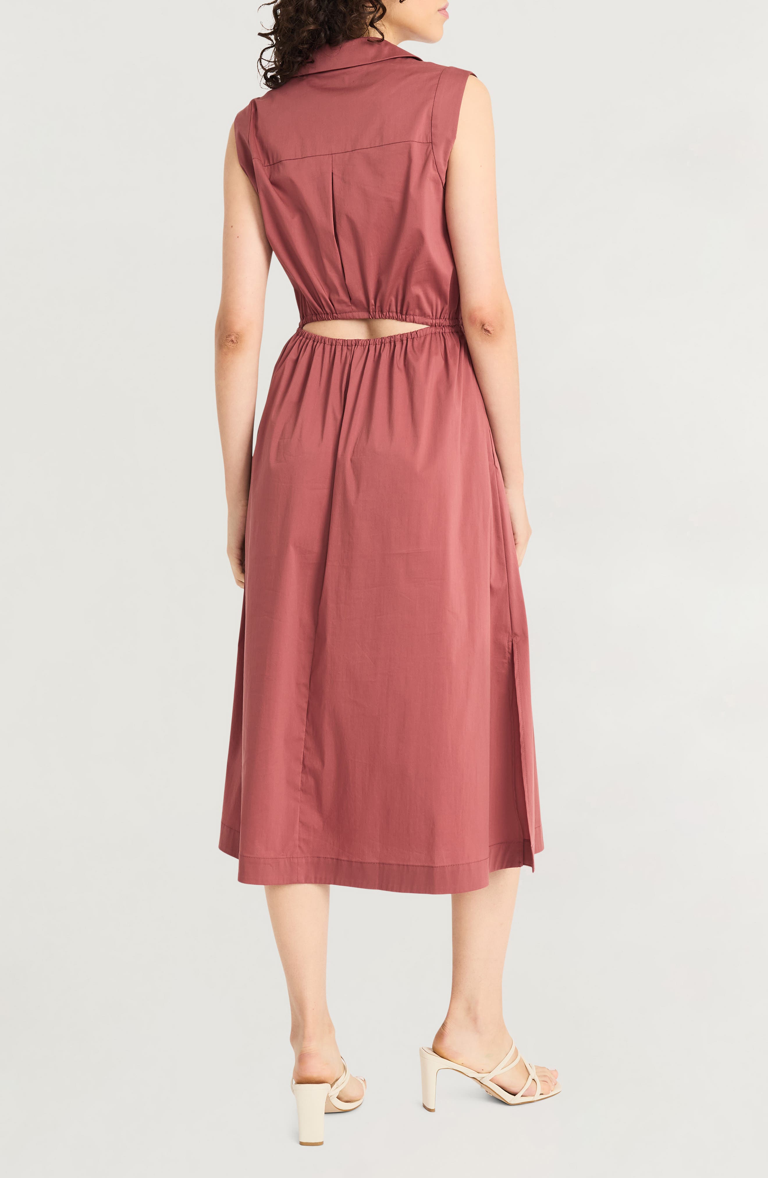 Collared Cutout Midi Dress - image 2