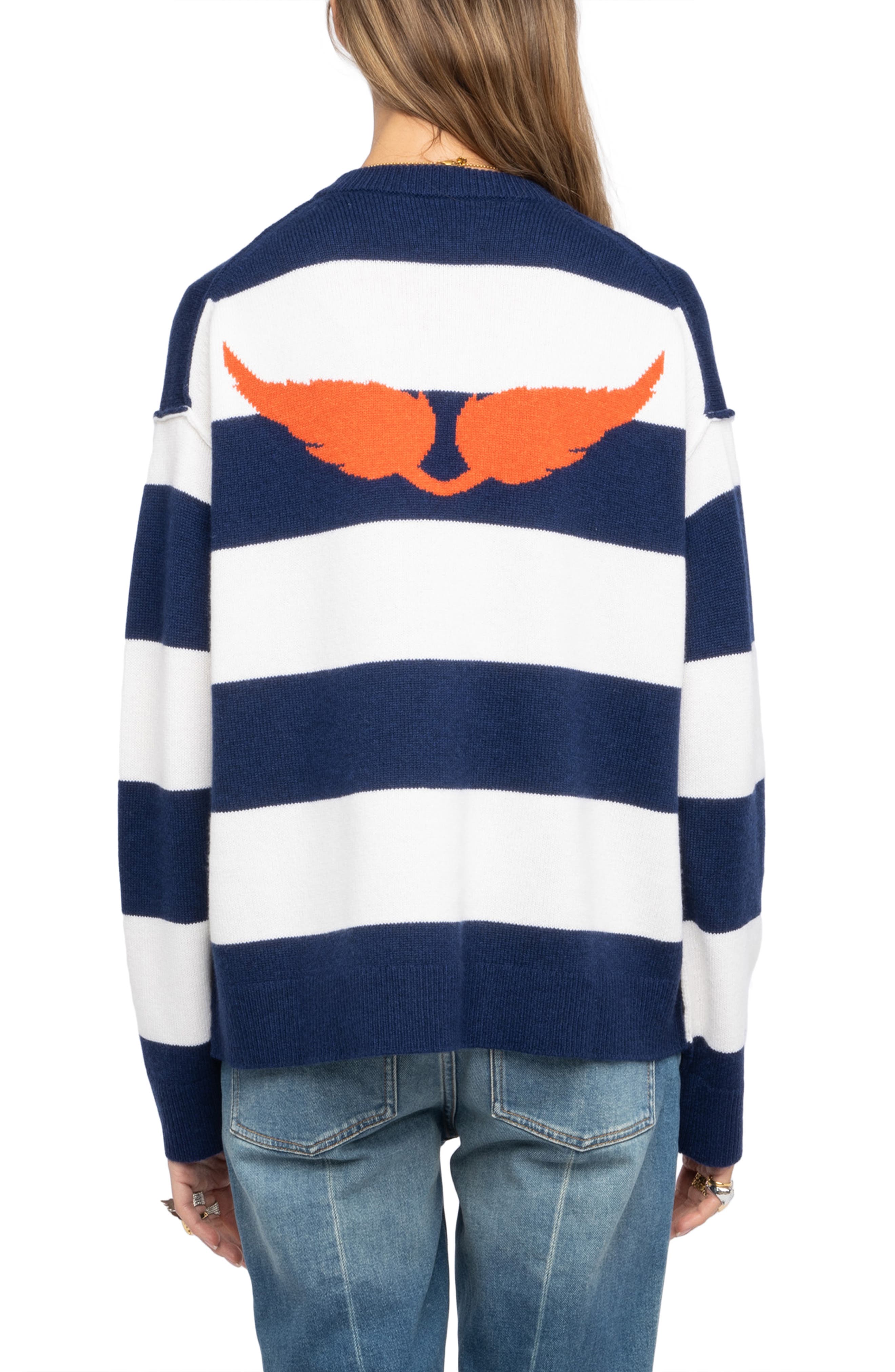 Wings Stripe Wool & Cashmere Sweater - image 2