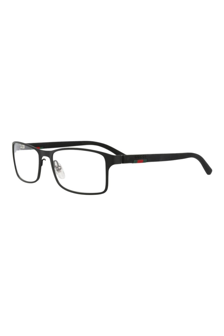 52mm Rectangular Optical Glasses, Alternate, color, BLACK BLACK TRANSPARENT