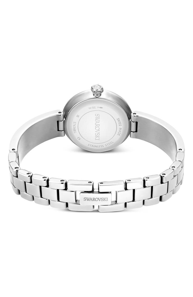 Swarovski Matrix Faux Pearl Bracelet Watch, 26mm, Alternate, color, Silver