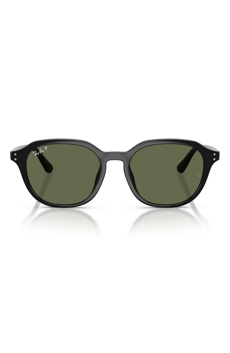 Ray-Ban 54mm Polarized Square Sunglasses, Main, color, Black / Dark Green Polar