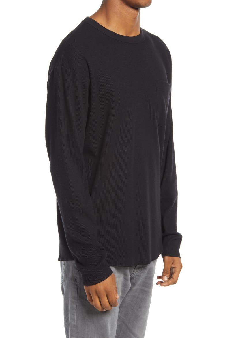 Thermal Crewneck Top, Alternate, color, BLACK