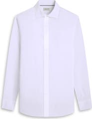 Bugatchi Axel Shaped Fit Linen Button-Up Shirt