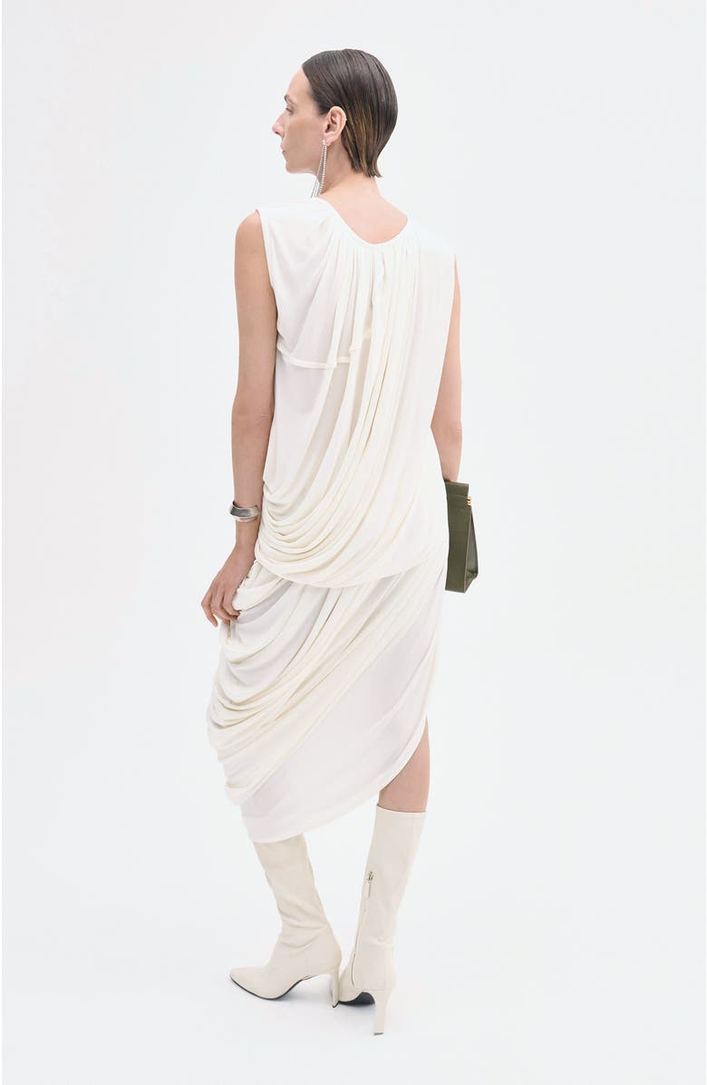 CO Draped Top in Crepe Jersey, Alternate, color, Ivory