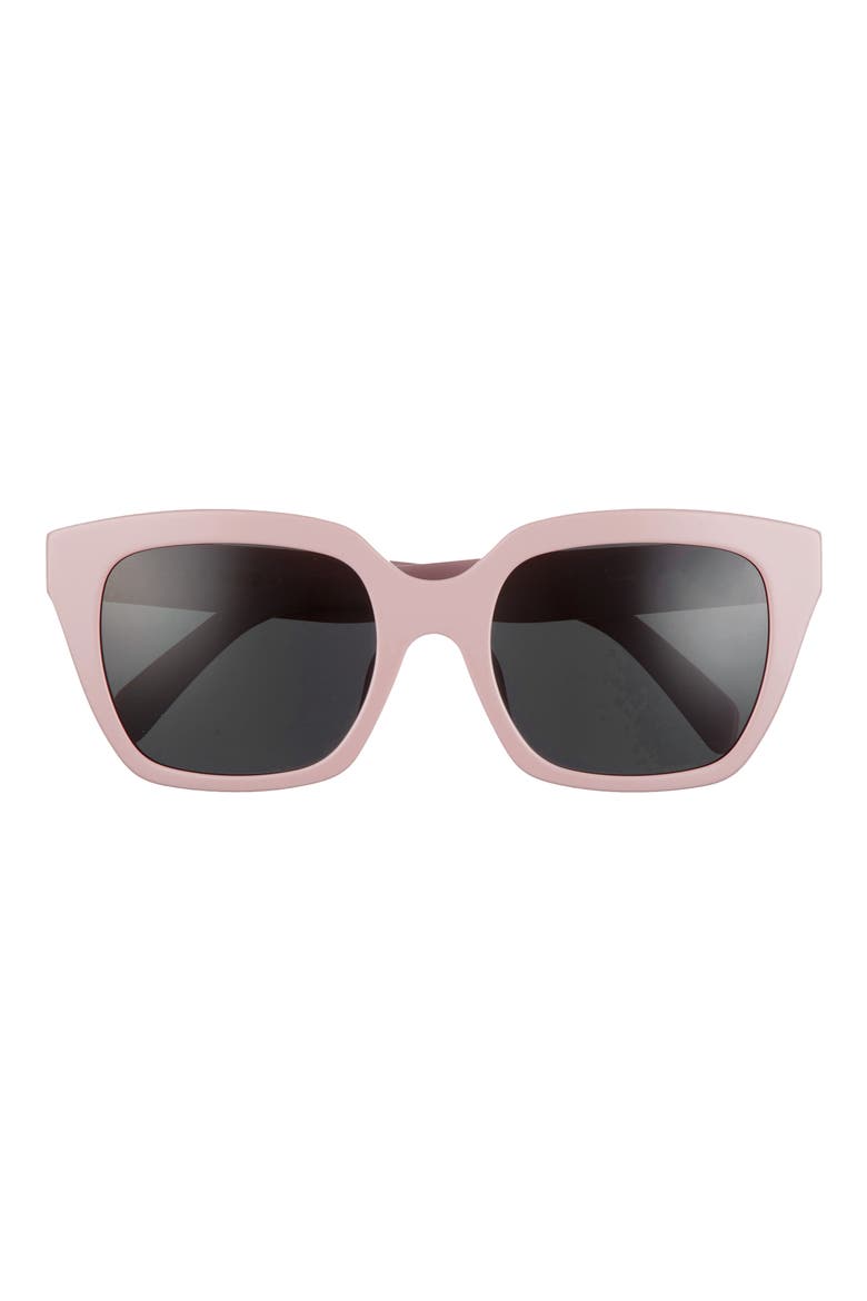 56mm Cat Eye Sunglasses, Main, color, SHINY PINK / SMOKE