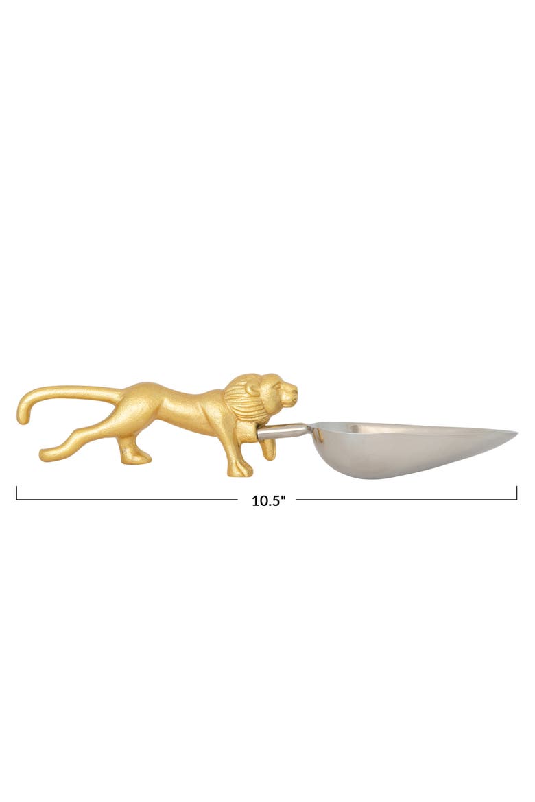 Scoop with Lion Shaped Handle, Alternate, color, Gold
