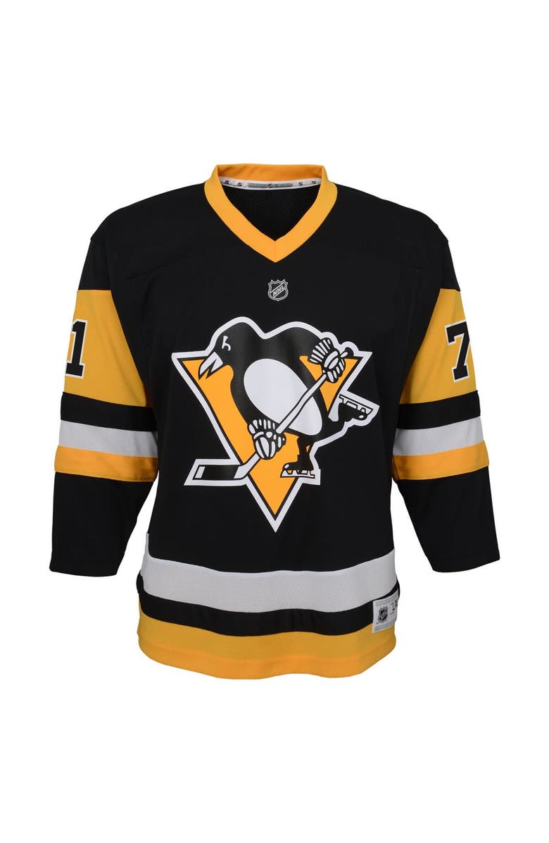 Outerstuff Youth Evgeni Malkin Black Pittsburgh Penguins Home Replica Player Jersey, Alternate, color, Black