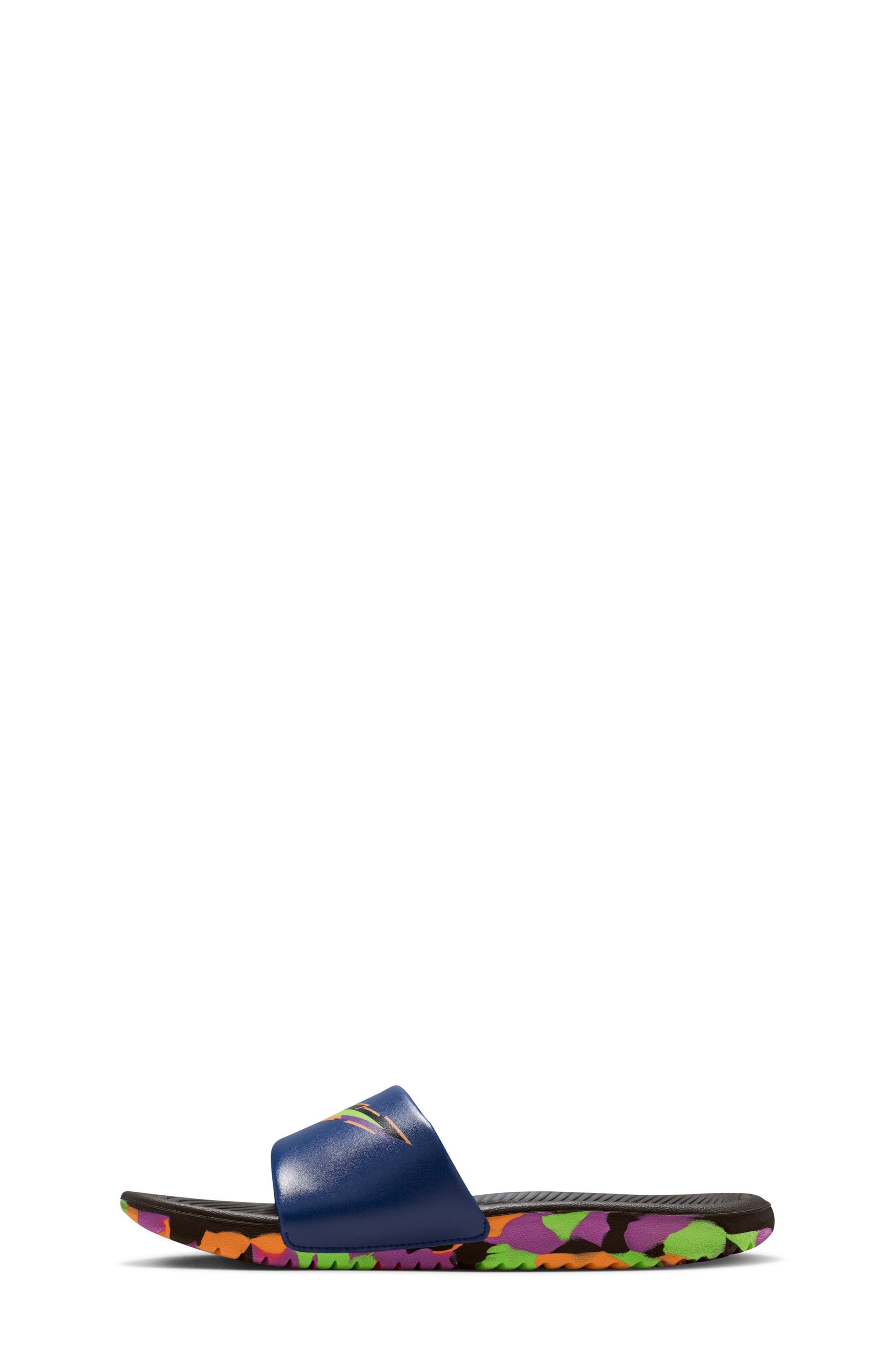 Nike Kids' Kawa Slide Sandal, Alternate, color, Black/ Green/ Blue/ Marakesh