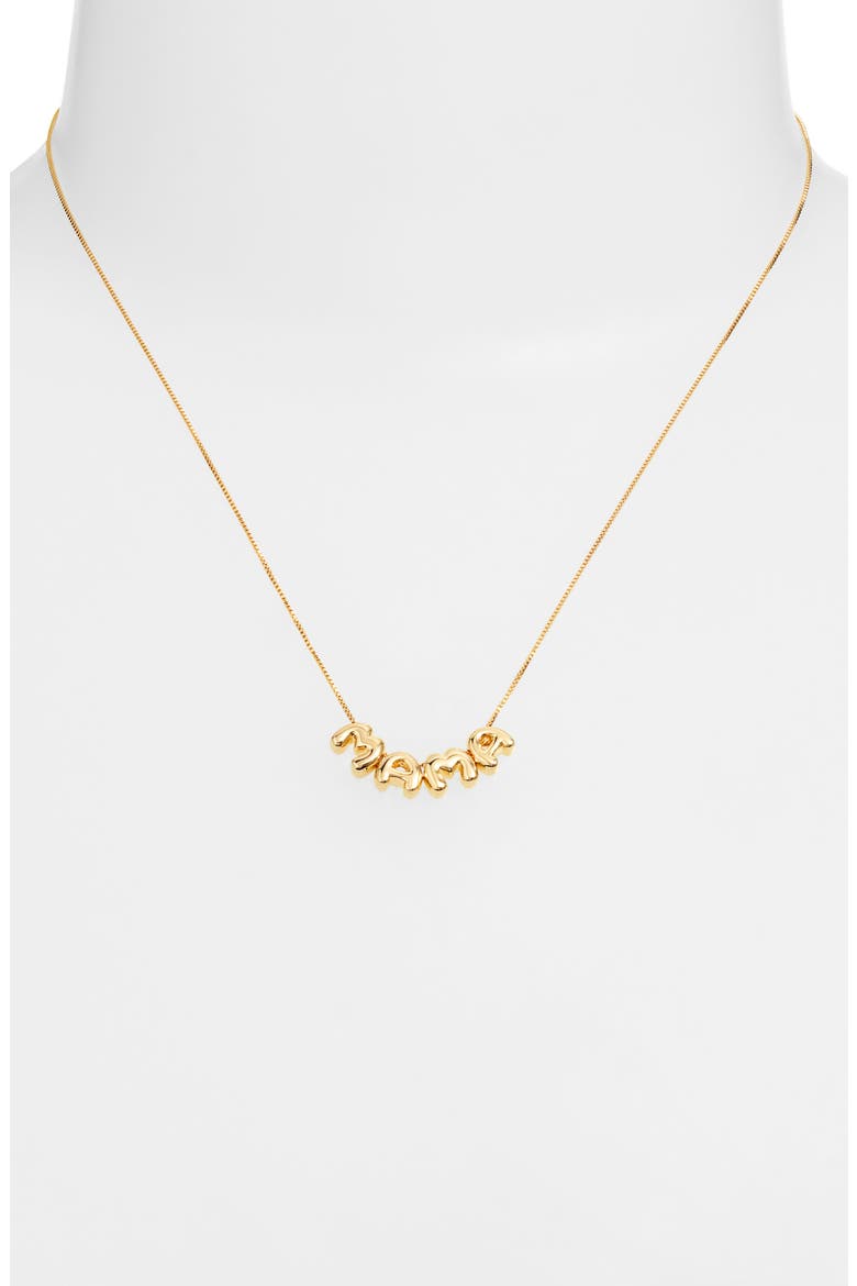 Demi Fine Bubble Mama Pendant Necklace, Alternate, color, 14K GOLD PLATED