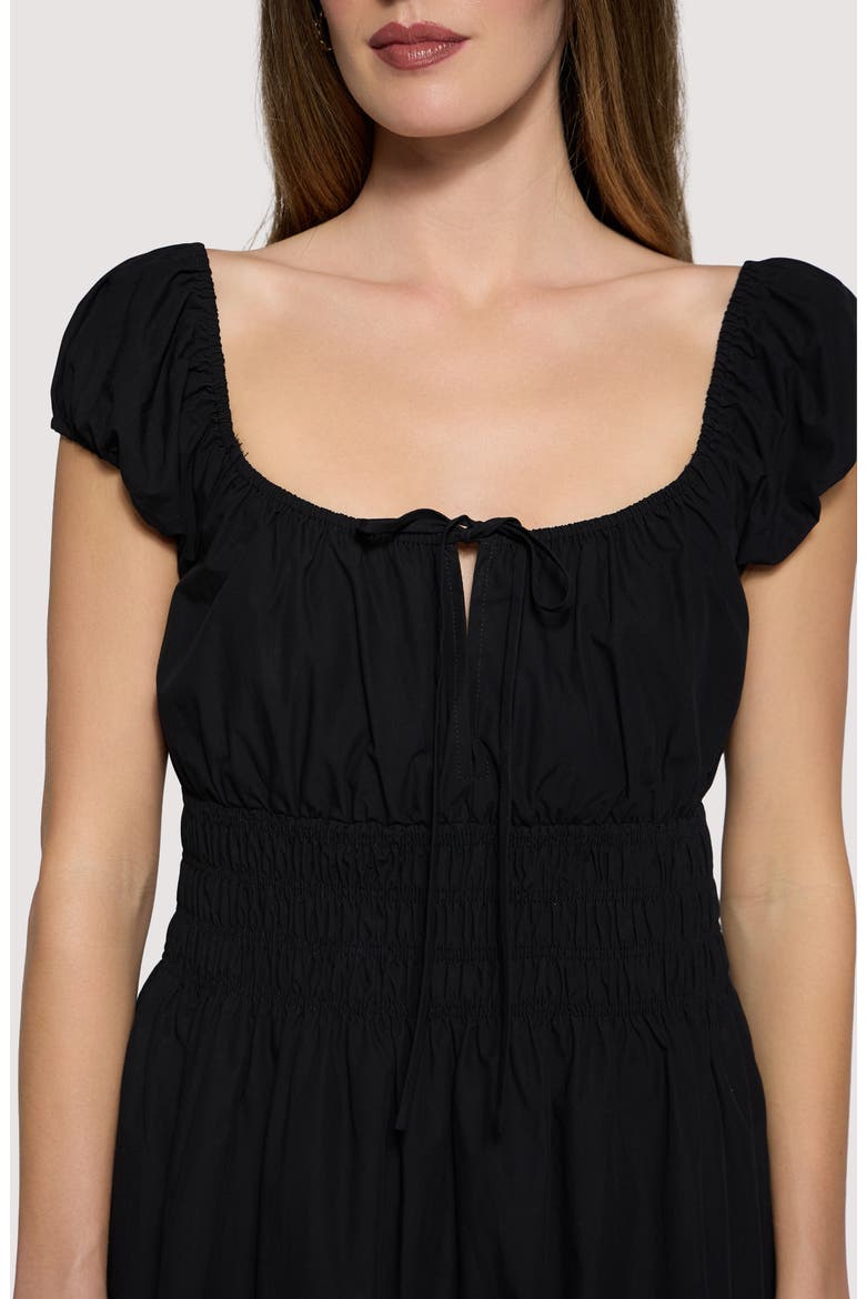 Cara Dream Midi Dress, Alternate, color, BLACK-CREAM