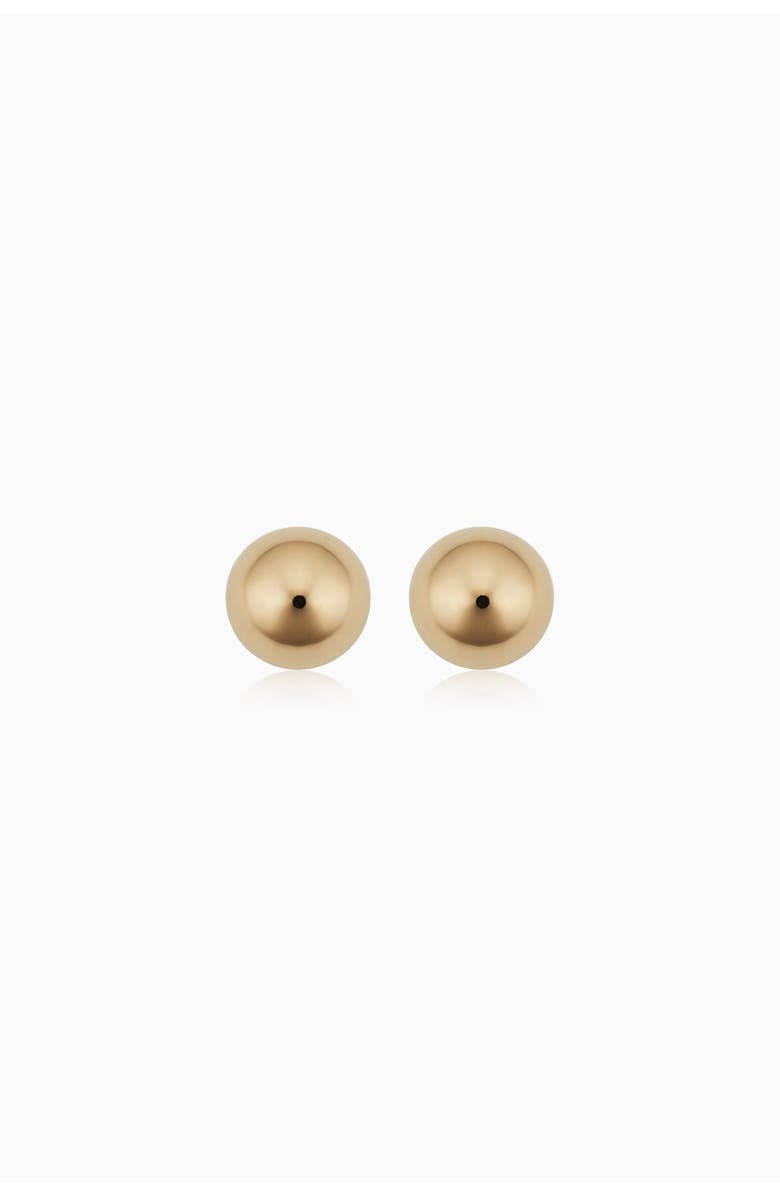 Oradina 18K Yellow Gold Have A Ball Stud Earrings, Main, color, 