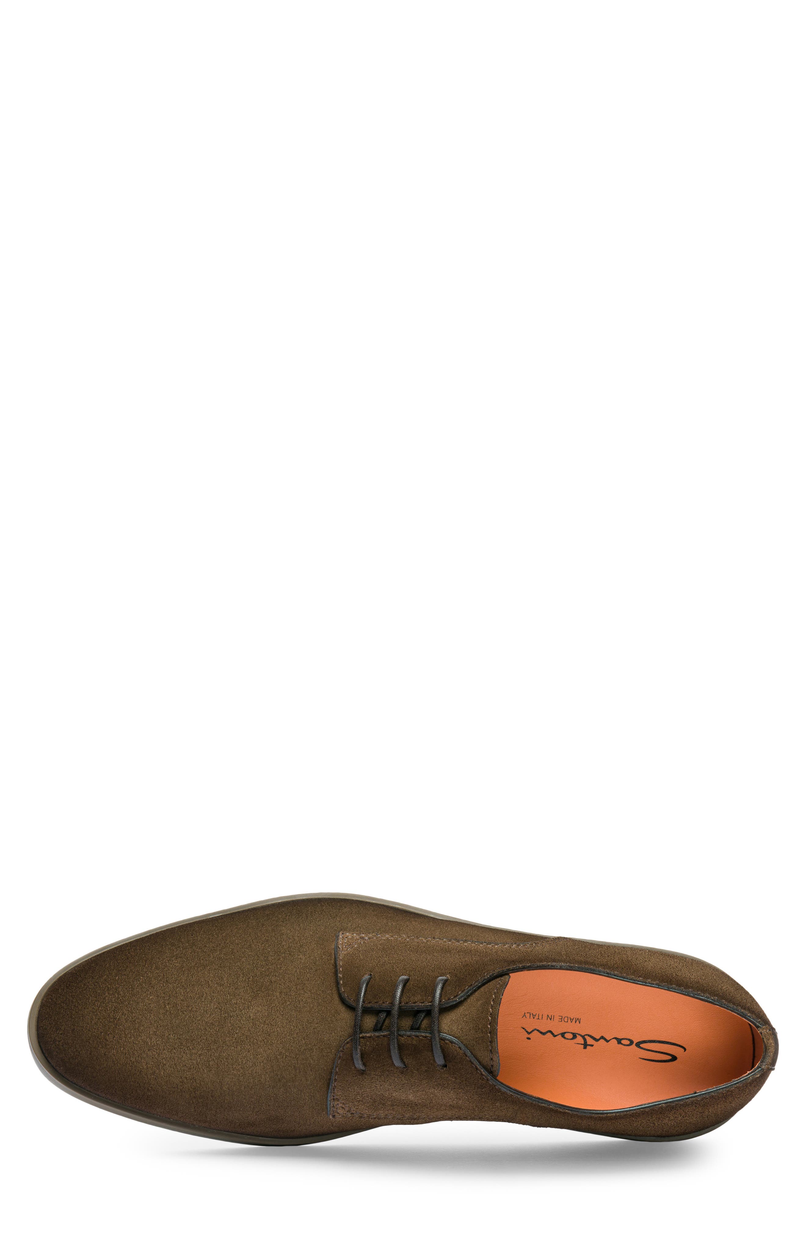 Santoni Dilate Suede Sneaker Derby, Alternate, color, Brown