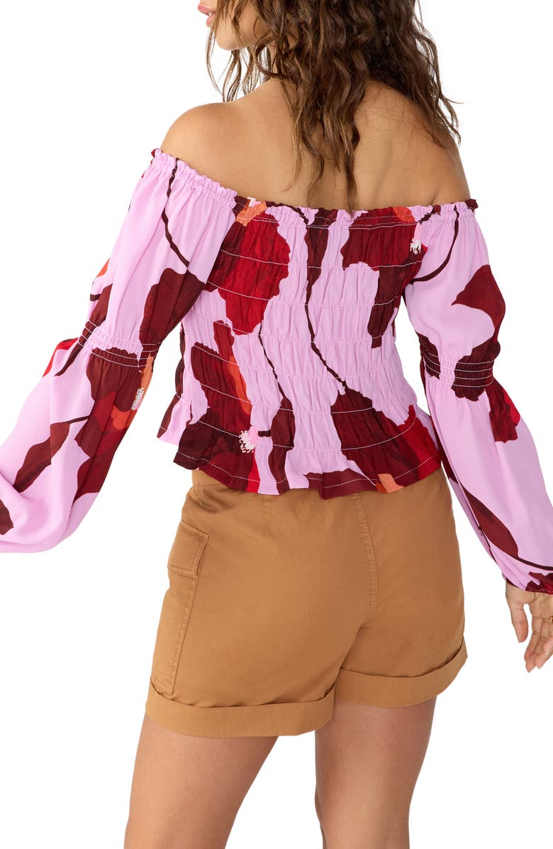 Sanctuary Getaway Smocked Off the Shoulder Top, Alternate, color, 