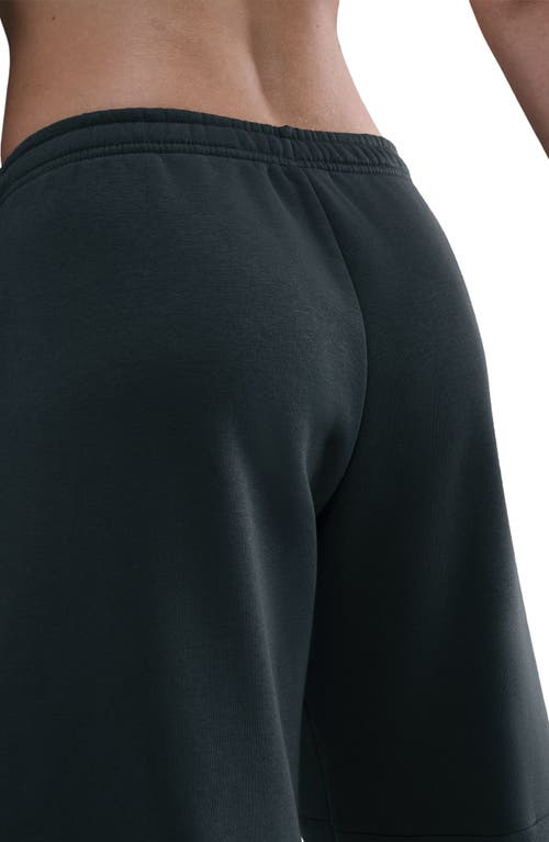 Nike Phoenix Fleece Loose Crop Barrel Pants In Black