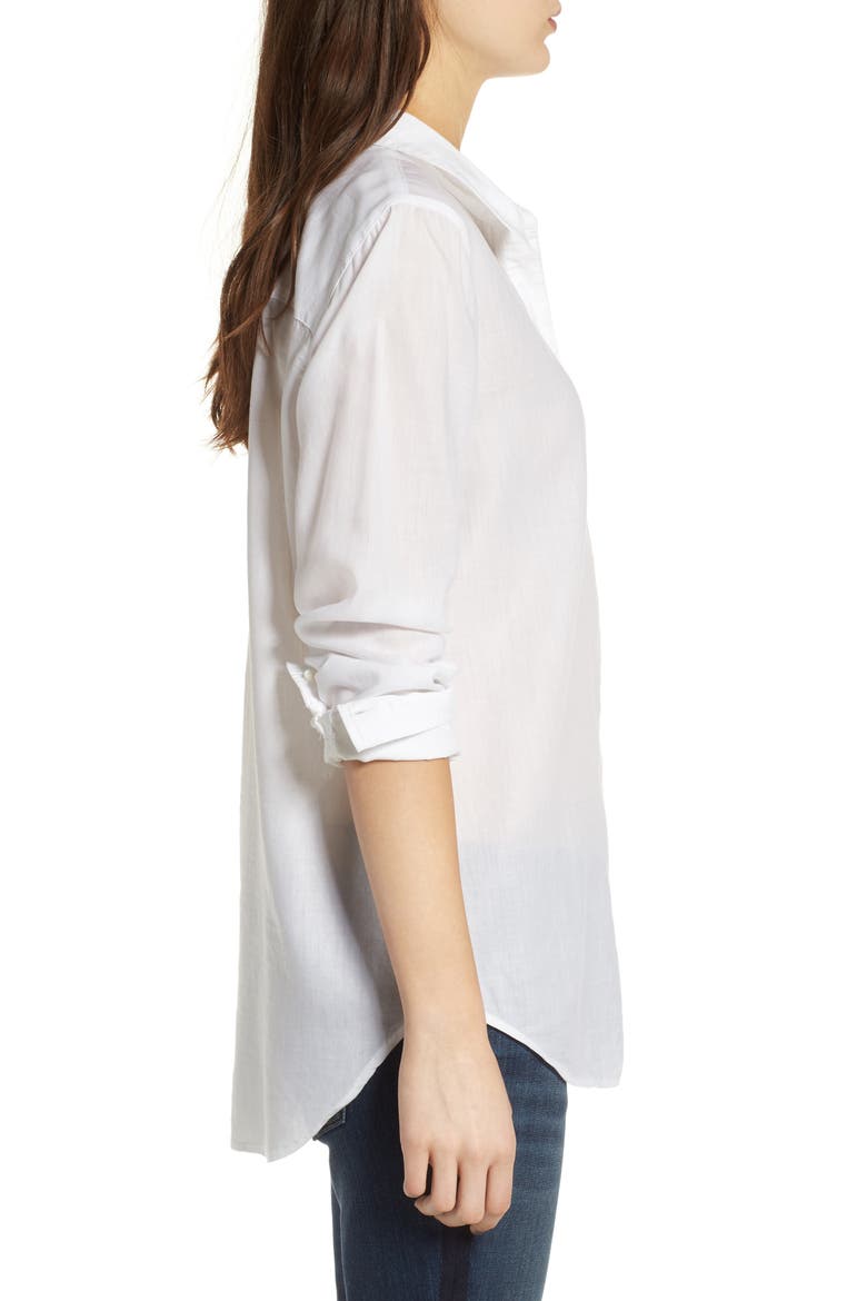 Drapey Classic Shirt, Alternate, color, WHITE