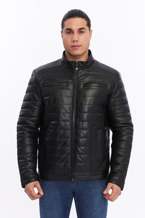 Sterling Leather Puffer Jacket