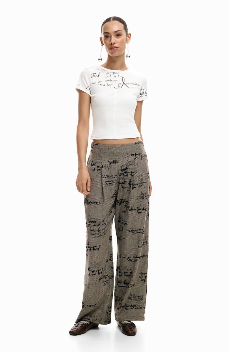 Desigual Doodles Cotton Graphic T-Shirt, Alternate, color, White