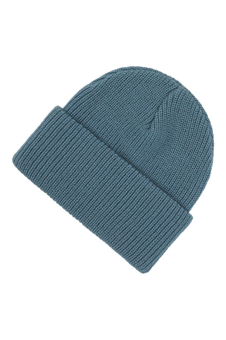 Patch Fisherman Knit Beanie, Alternate, color, SHORELINE BLUE